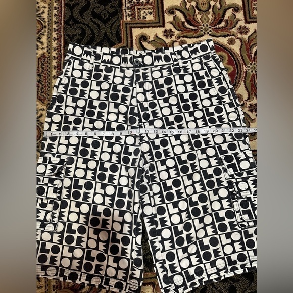 Blac Lacquer Casual Mens Shorts Black White  Size 36 INSEAM 13" - Picture 8 of 9